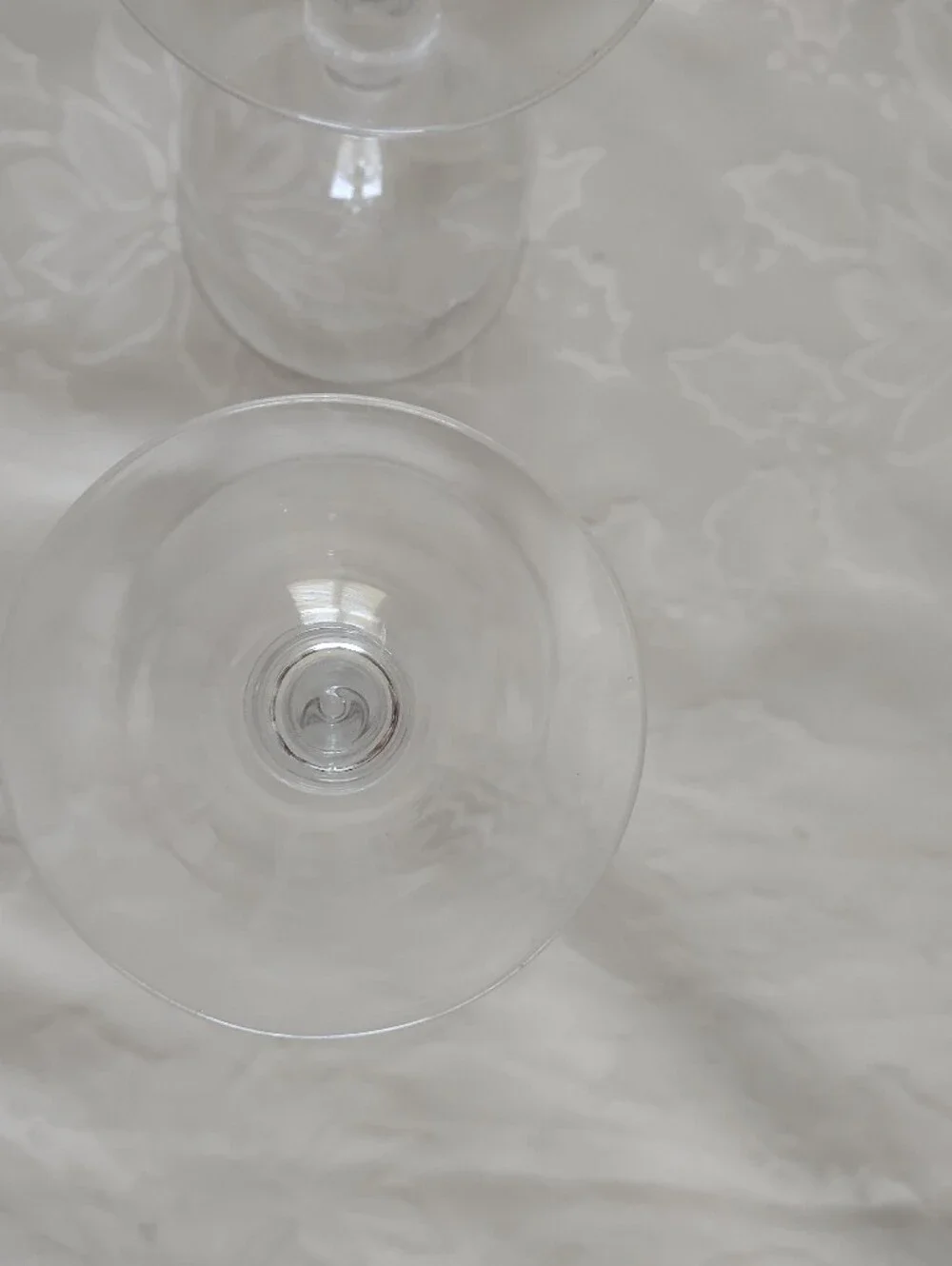 Star Flower Etched Stemmed Tall Glasses Crystal Wine Champagne